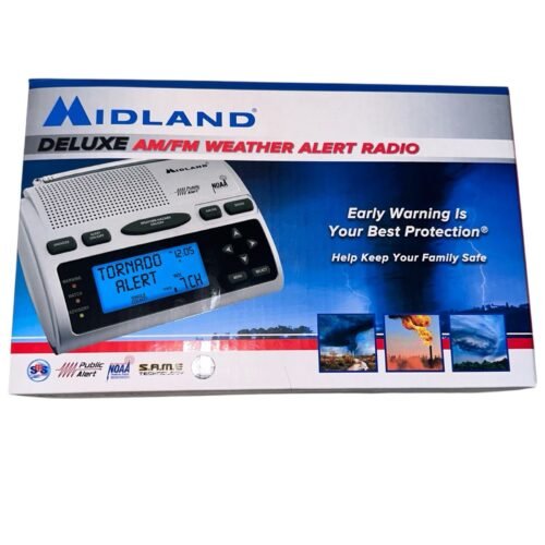 NEW Midland WR-300 Deluxe AM/FM Weather Alert Radio Alarm Clock NOAA
