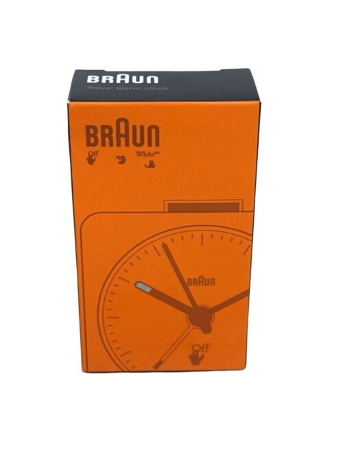 NEW Off-White x Braun BC02 Classic Travel Alarm Clock Orange Virgil Abloh NIB
