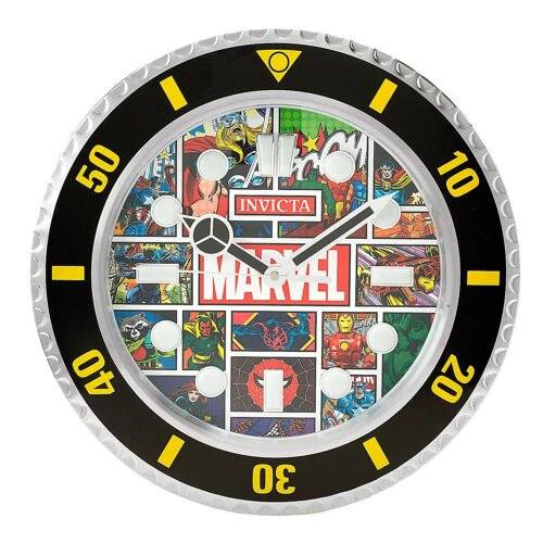 NEW OFFICIAL Invicta 485mm MARVEL© COMIC Quartz Strip 14" SS Wall Clock