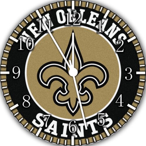 New Orleans Saints Frameless Borderless Wall Clock Nice For Gifts or Decor E 441 image