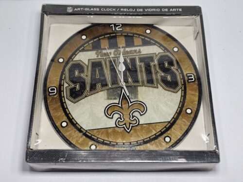New Orleans Saints NFL Art Stained Glass Wall Clock 2008 image