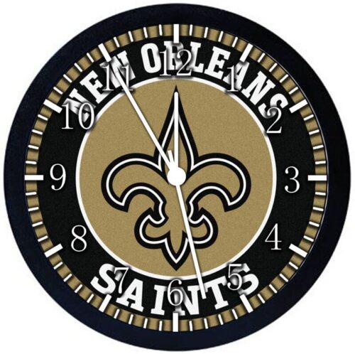 New Orleans Saints Wall Clock 12 " Large Personalized option adding names E 441 image