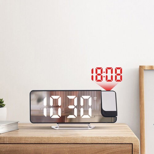 New Projection Alarm Clock Large LED Multi-function Time & Temperature Display