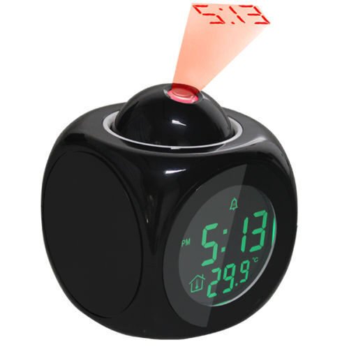 New Projection Alarm Clock Talking LCD Multi-function Time & Temperature Display