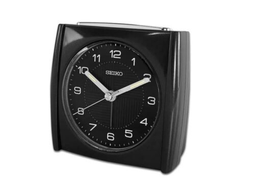 new Seiko bedside Alarm Clock quiet Beep Light Luminous QHE205 Volume Control