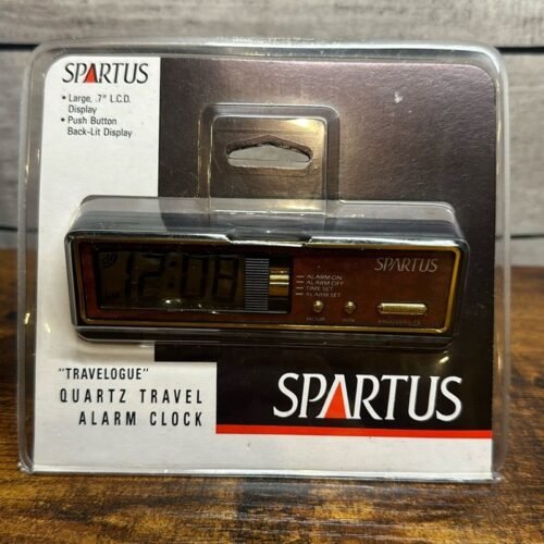 NEW Spartus Travelogue Quartz Travel Alarm Clock