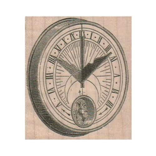 NEW Sundial Clock RUBBER STAMP, Clock Stamp, Sundial Stamp, Steampunk Stamp
