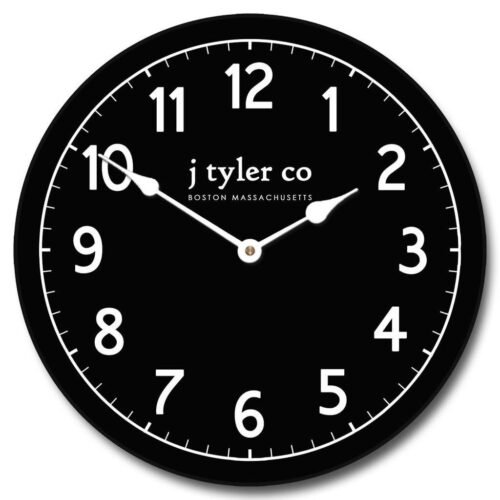 New Traditional Black Wall Clock, Ultra Quiet, Life time Warranty, 8 sizes