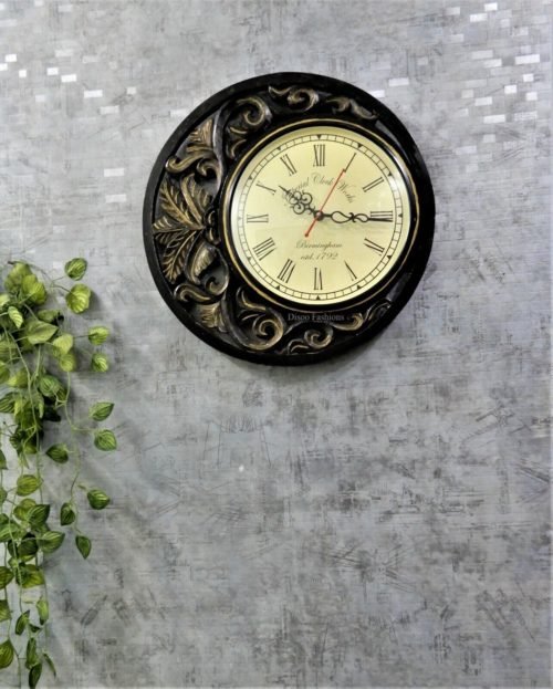 New Wall Clock, Hand carving beautiful design on wood , Moon On Earth !!