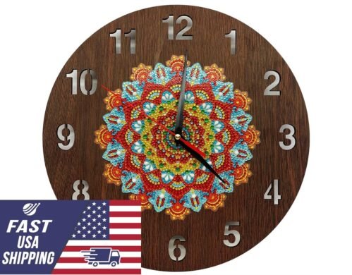 New Wall Clock Modern DIY Sticker Office Home Shop Art Decor Night Light Clock