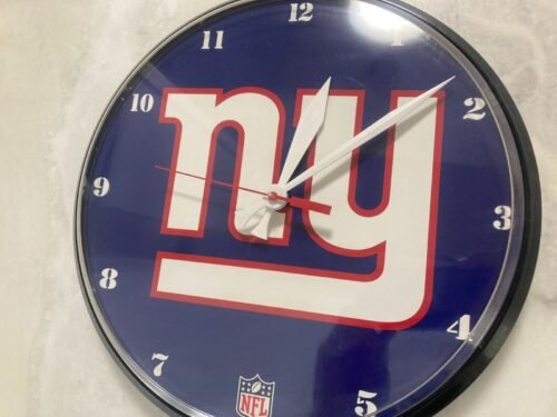New York Giants 12" Round Wall Clock