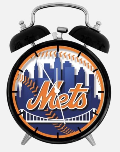 New York Mets Alarm Desk Clock 3.75" Home or Office Decor W137 Nice For Gift