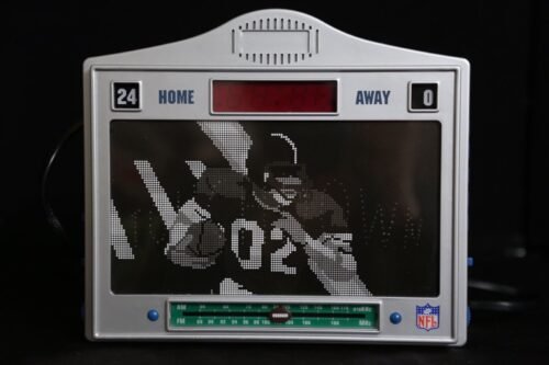 NFL Animated Football Scoreboard Clock Radio