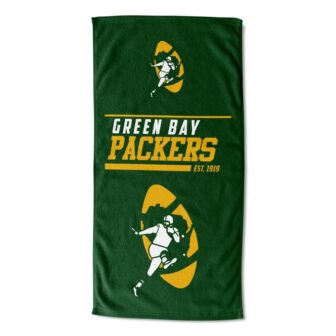 NFL Packers 40 Yard Dash Legacy Cotton/Polyester Blend Printed Multicolor Beach Towel