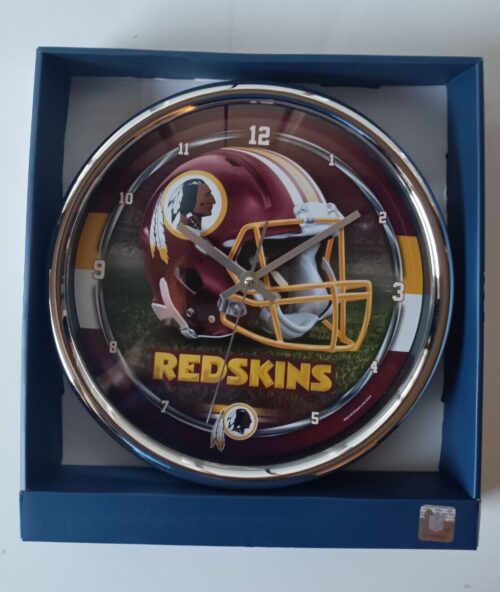 NFL Washington Redskins 12" Round Chrome Wall Clock