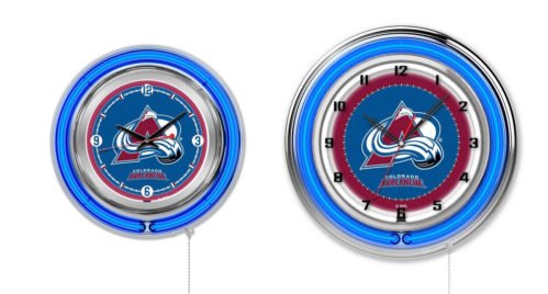 NHL - Colorado Avalanche Double Neon Ring, Logo Clock Hockey Team Logo