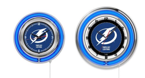 NHL - Tampa Bay Lightning Double Neon Ring, Logo Clock Hockey Team Logo