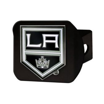NHL Los Angeles Kings Color Emblem on Black Hitch Cover