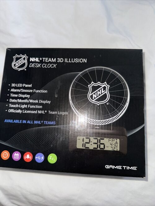 NHL Team 3D Illusion Desk Clock Tampa Bay Lightning