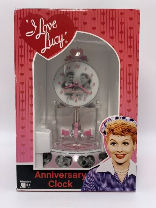 NIB I Love Lucy Anniversary Collectible Decorative Standing Clock Lucy & Ethel