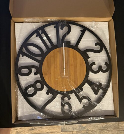 NIB Large Wall Clocks, Farmhouse, Vintage Round -24" x24"