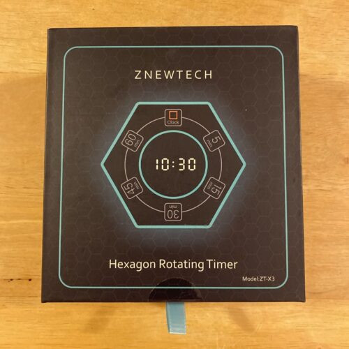 NIB Znewtech Hexagon Rotating Bedroom Alarm Clock Cooking Timer In Orange NEW
