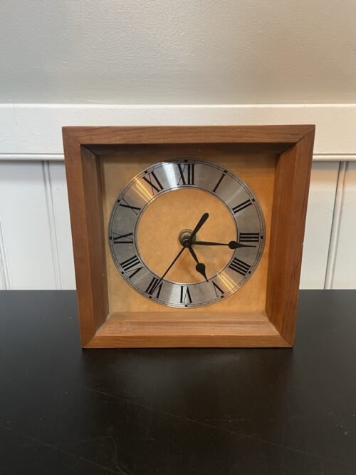 Nice Wooden Wall Or Desktop Clock Quarts Movement READ DESCRIPTION