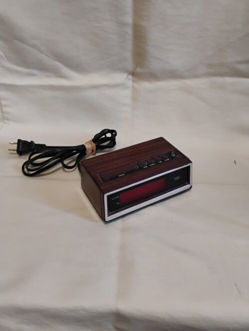 Nice Wood Grain Digital Alarm Clock Working Condition Manufactured In 2005