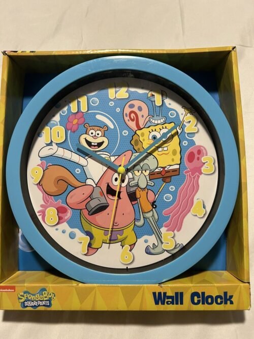 Nickelodeon Carolina Blue 10” Spongebob SquarePants Wall Clock