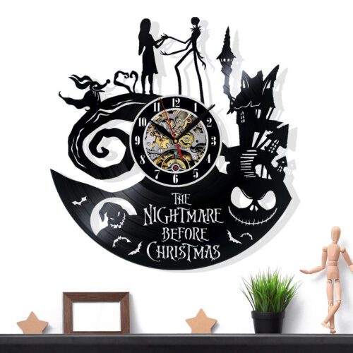 Nightmare Before Christmas Vinyl Record Wall Clock Gift Surprise Ideas Friends image