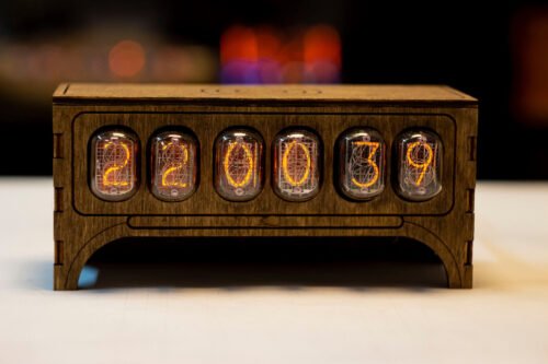 Nixie tube clock IN-12 table desk retro old vintage clock for bedroom by JTNlab