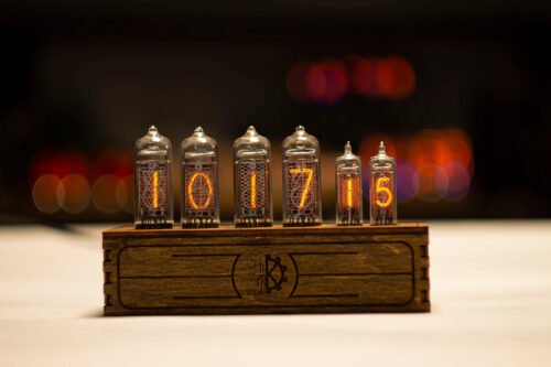 Nixie tube clock IN-14+IN-16 RGB table desk retro old vintage clock for bedroom