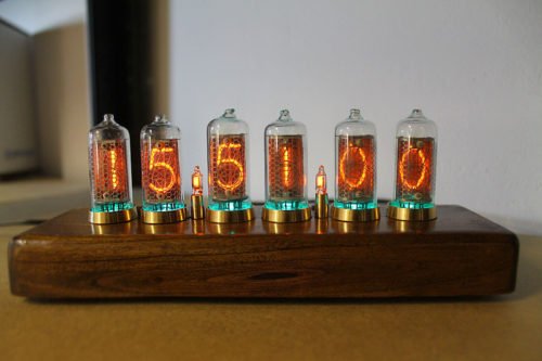 Nixie Tube Clock IN8-2table desk retro old vintage clock for bedroom