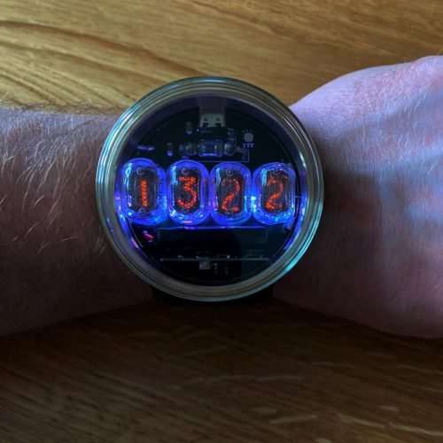 Nixie tube wristwatch IN-17 ticker metro type C auto wake up wireless charge