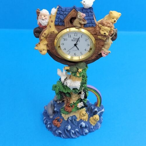 Noah’s Ark Time Avenue Vintage Clock/Animals Collectible