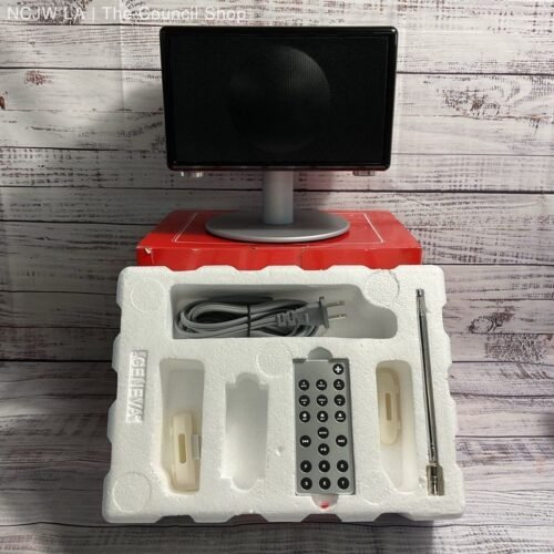 NOB Geneva Sound System Model S Black Radio Alarm Clock iPhone Dock Speaker