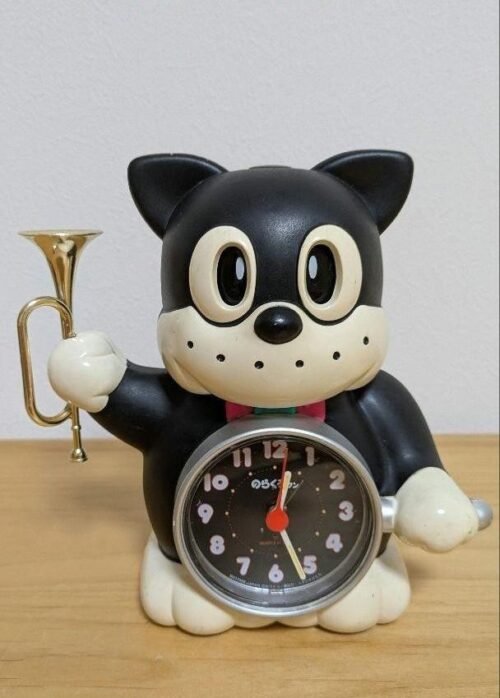 Norakuro Black Cat Talking Alarm Rhythm Clock