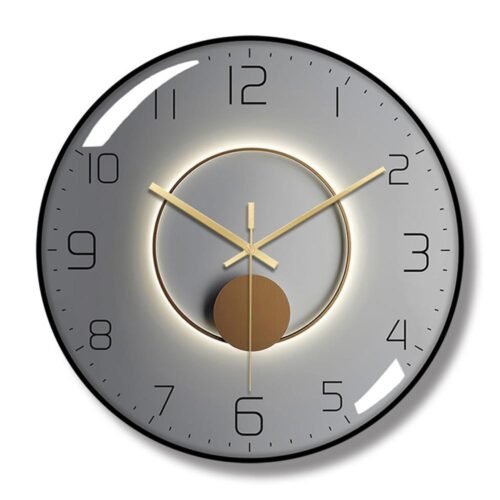 Nordic quartz wall clock silent ultrathin fashion PVC frame Scan movement