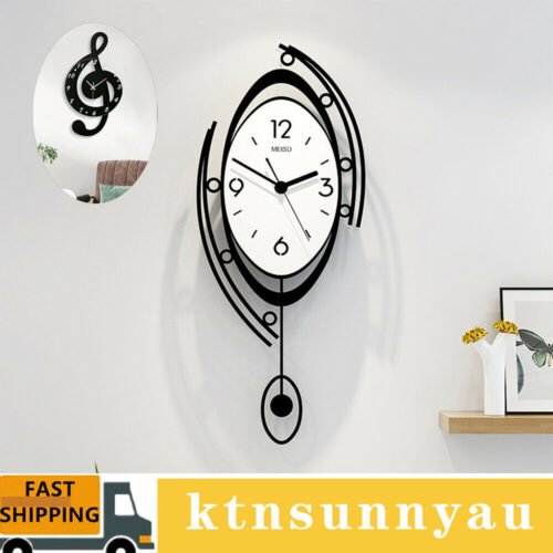 Nordic Style Large Wall Modern Luxury Metal Clock Home Decor Art Living Room