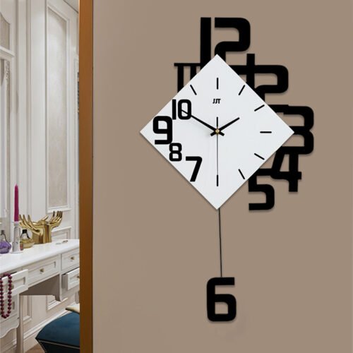 Nordic Style Pendulum Clocks Modern Swing Wall Clock Living Room Fashion Decor
