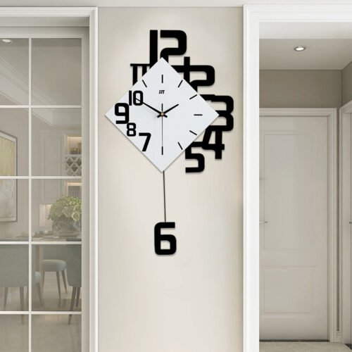 Nordic Style Pendulum Clocks Modern Swing Wall Clock Living Room Fashion Decor