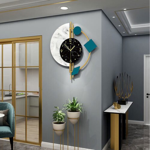 Nordic Wall Clock Watch Creative Living Room Silent Luxury Home Decor Wall Clock