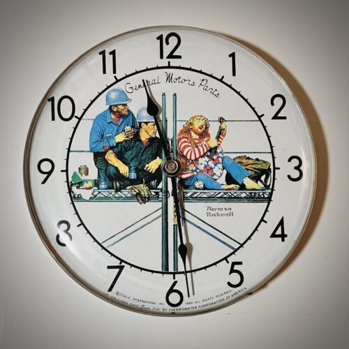 Norman Rockwell • General Motors • Jumbo Dial Wall Clock • 1984