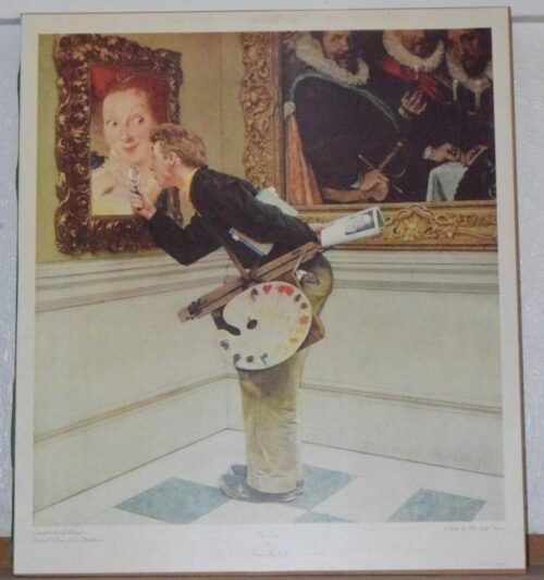 NORMAN ROCKWELL SIGNED THE CRITIC FROM PAINTING SATURDAY EVENING POST COLLOTYPE