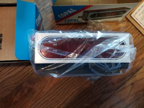NOS Copal LG-710 Digital Alarm Clock 12-Hour Snooze Button Faux Wood Grain