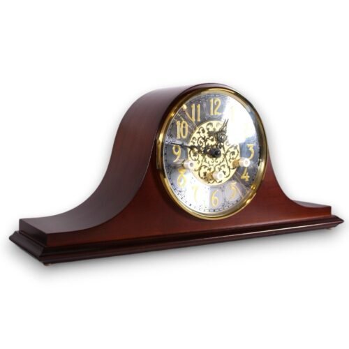 NOS Franz Hermle 1050-020 Tambour Mantel Clock Vintage Triple Chime Westminster