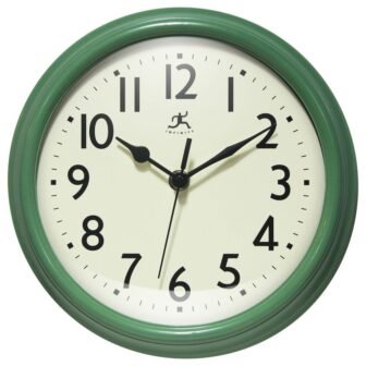 Nostalgic 9.5 in. Plastic Clock - Green