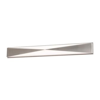 Novara 46.5-Watt 37 in. Satin Nickel Integrated LED Bath Light