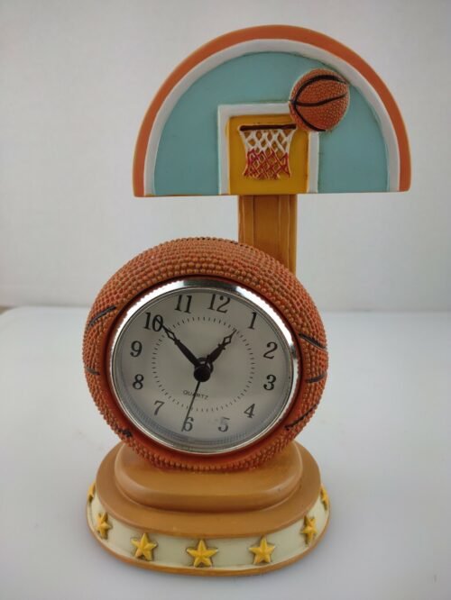 8" Nursery Quartz Basketball Court Clock Decor Battery
