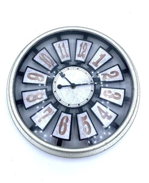 NWOT- Better Homes &Gardens Pinwheel Wall Clock 15.5"